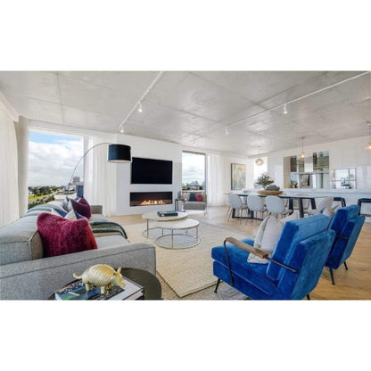 EcoSmart Fire Flex 18SS 22" Black Single Sided Ethanol Fireplace Insert with Stainless Steel Burner by Mad Design Group