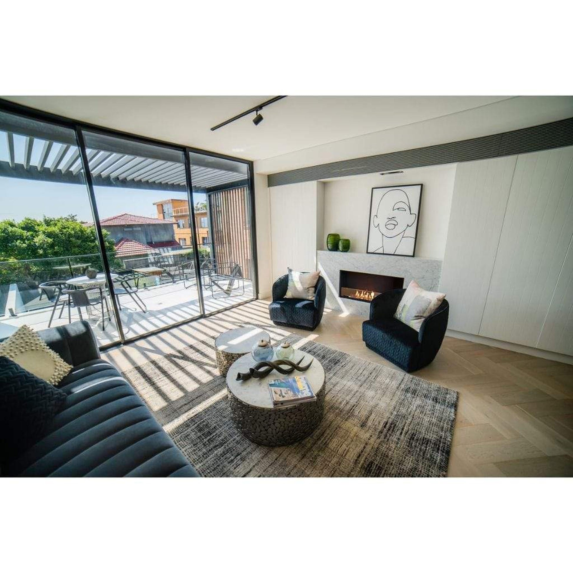 EcoSmart Fire Flex 18SS 22" Black Single Sided Ethanol Fireplace Insert with Stainless Steel Burner by Mad Design Group