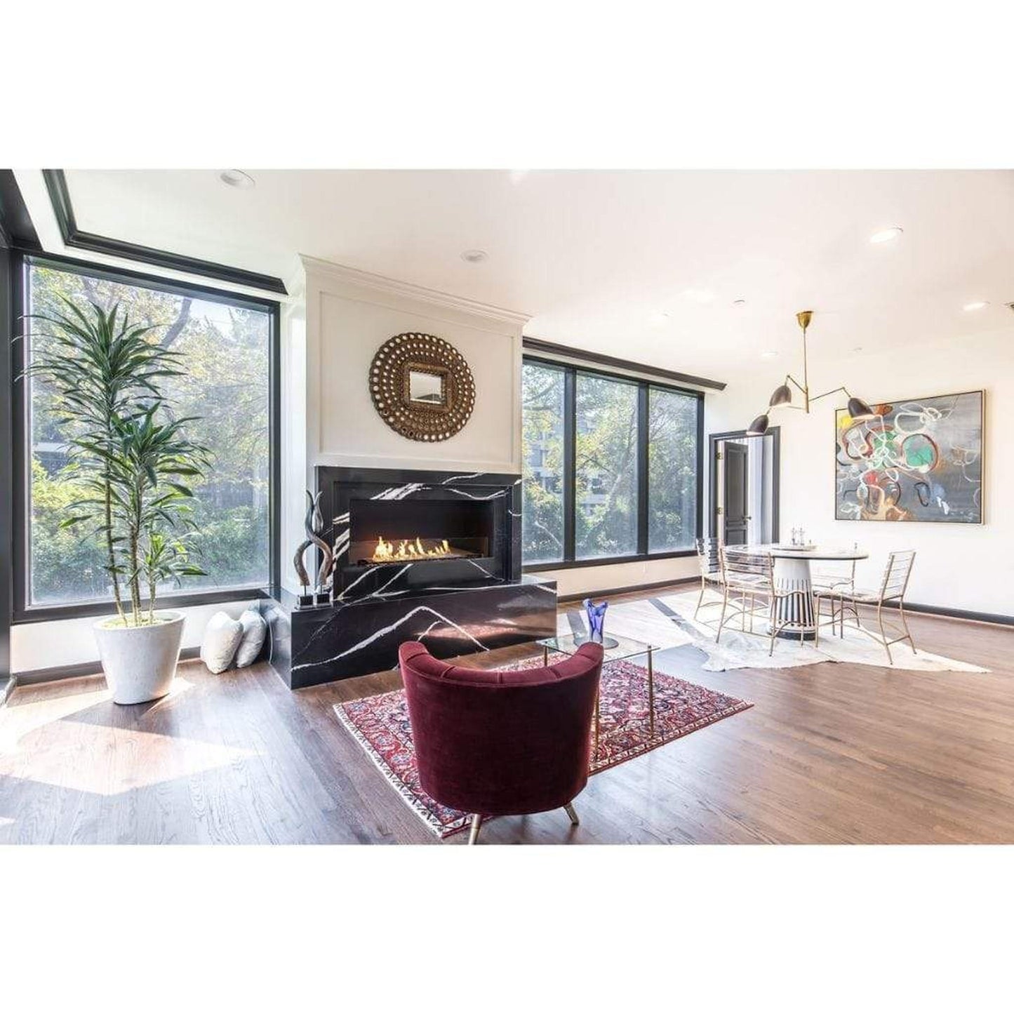 EcoSmart Fire Flex 18SS 22" Black Single Sided Ethanol Fireplace Insert with Stainless Steel Burner by Mad Design Group