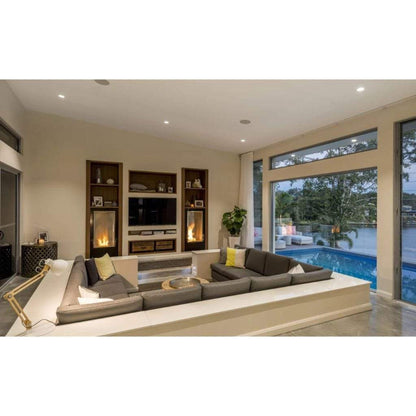 EcoSmart Fire Flex 18SS 22" Black Single Sided Ethanol Fireplace Insert with Black Burner by Mad Design Group