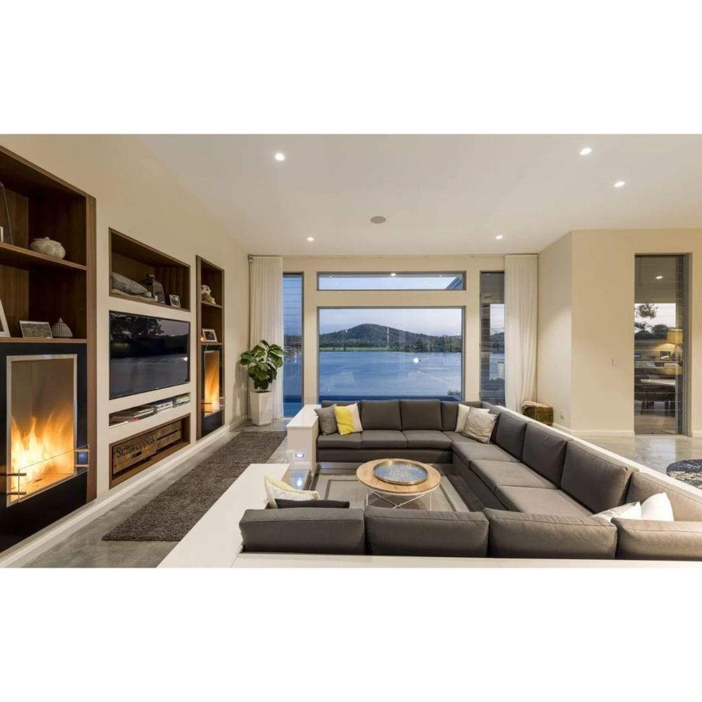 EcoSmart Fire Flex 18SS 22" Black Single Sided Ethanol Fireplace Insert with Black Burner by Mad Design Group