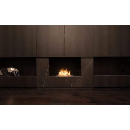 EcoSmart Fire Flex 18SS 22" Black Single Sided Ethanol Fireplace Insert with Black Burner by Mad Design Group