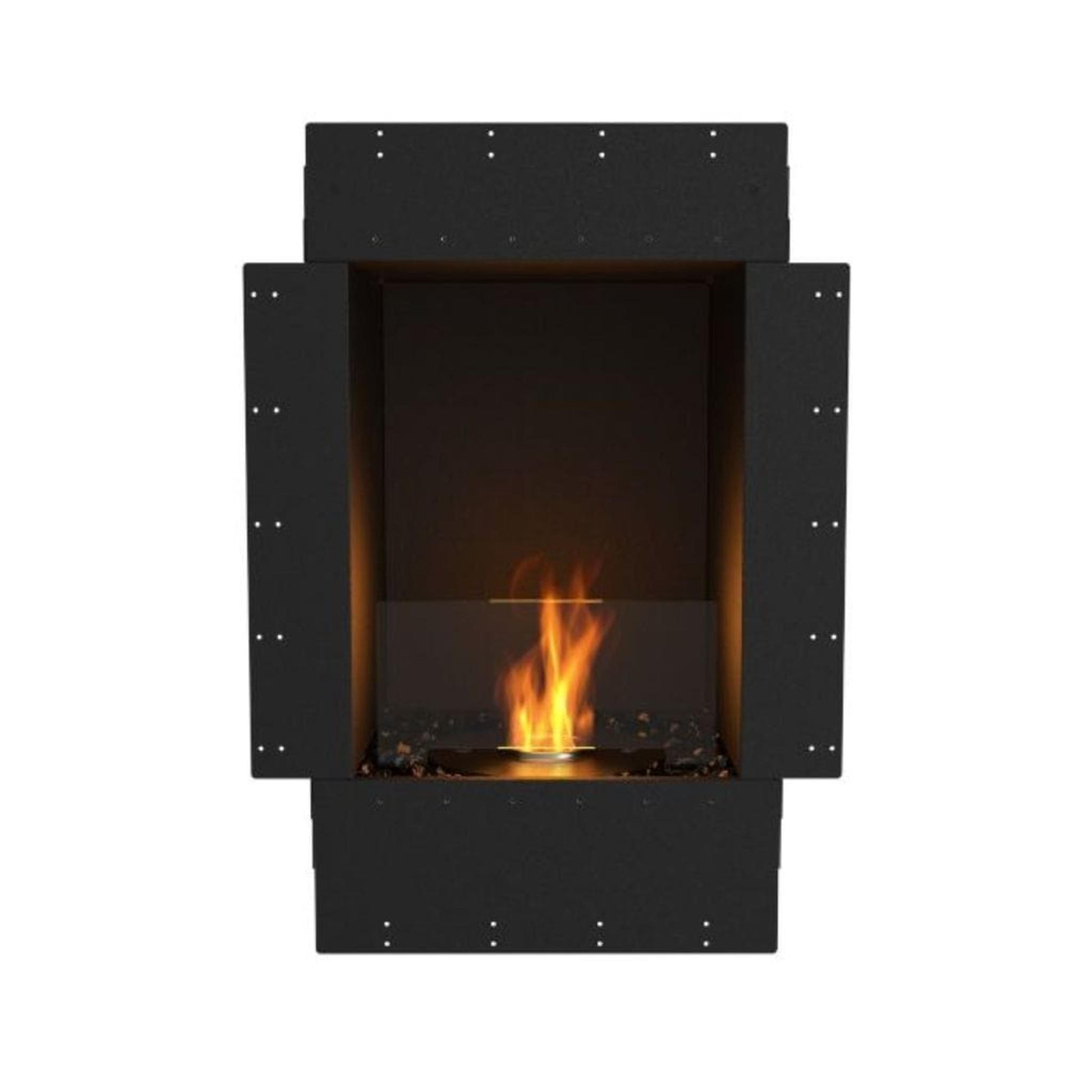 EcoSmart Fire Flex 18SS 22" Black Single Sided Ethanol Fireplace Insert with Black Burner by Mad Design Group