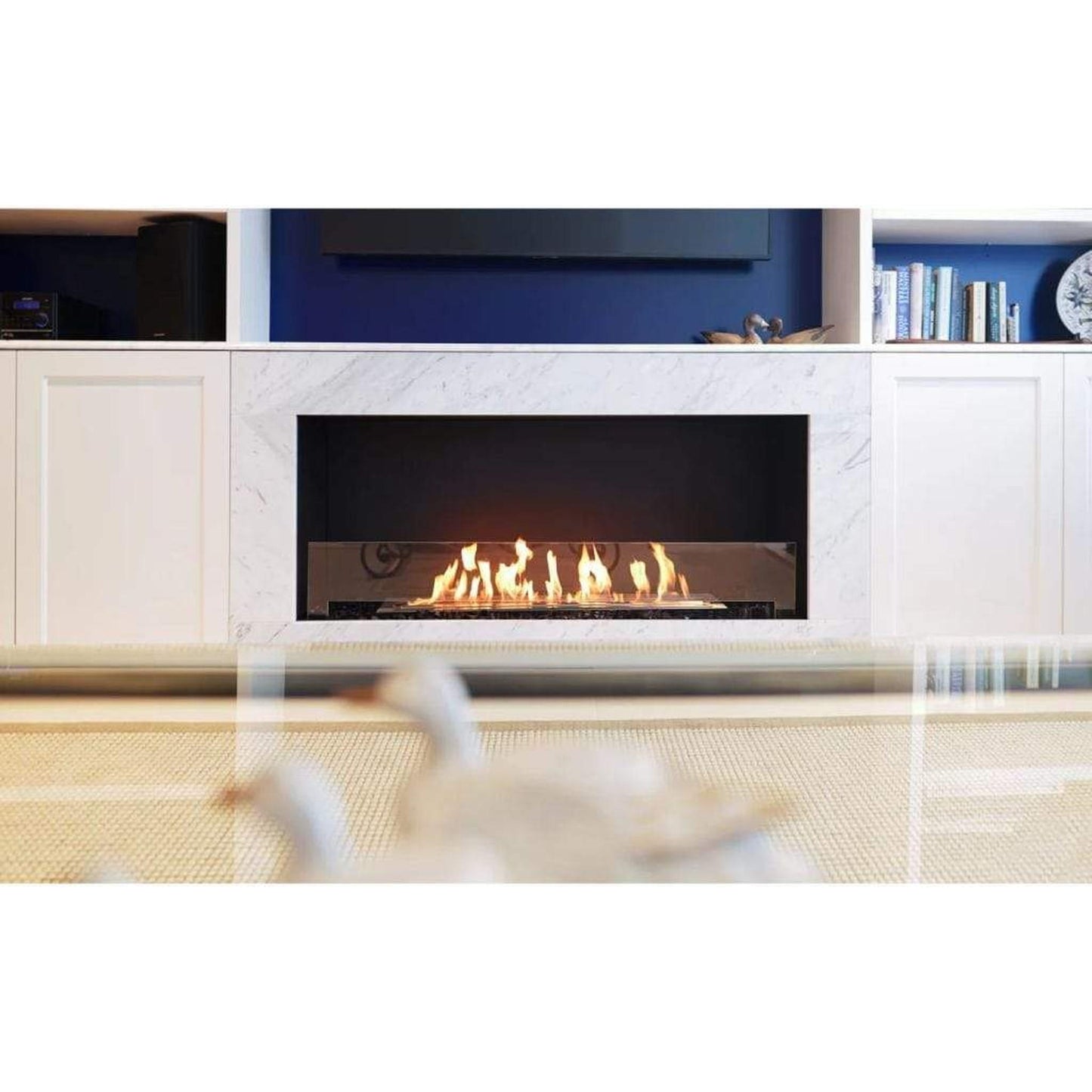 EcoSmart Fire Flex 18SS 22" Black Single Sided Ethanol Fireplace Insert with Black Burner by Mad Design Group