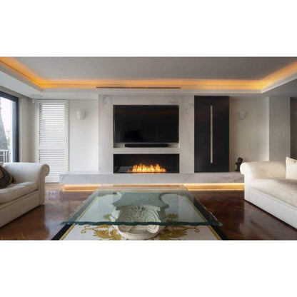 EcoSmart Fire Flex 18SS 22" Black Single Sided Ethanol Fireplace Insert with Black Burner by Mad Design Group