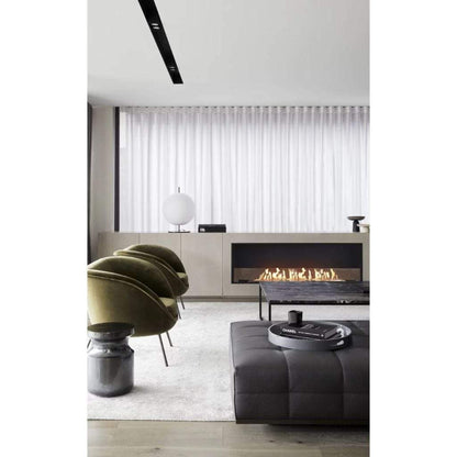 EcoSmart Fire Flex 18SS 22" Black Single Sided Ethanol Fireplace Insert with Black Burner by Mad Design Group