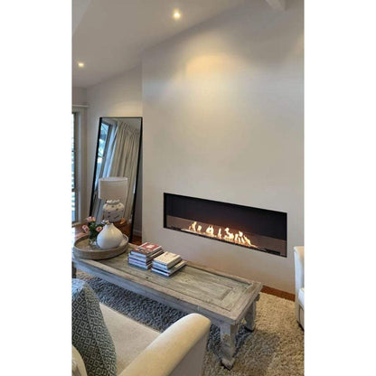 EcoSmart Fire Flex 18SS 22" Black Single Sided Ethanol Fireplace Insert with Black Burner by Mad Design Group