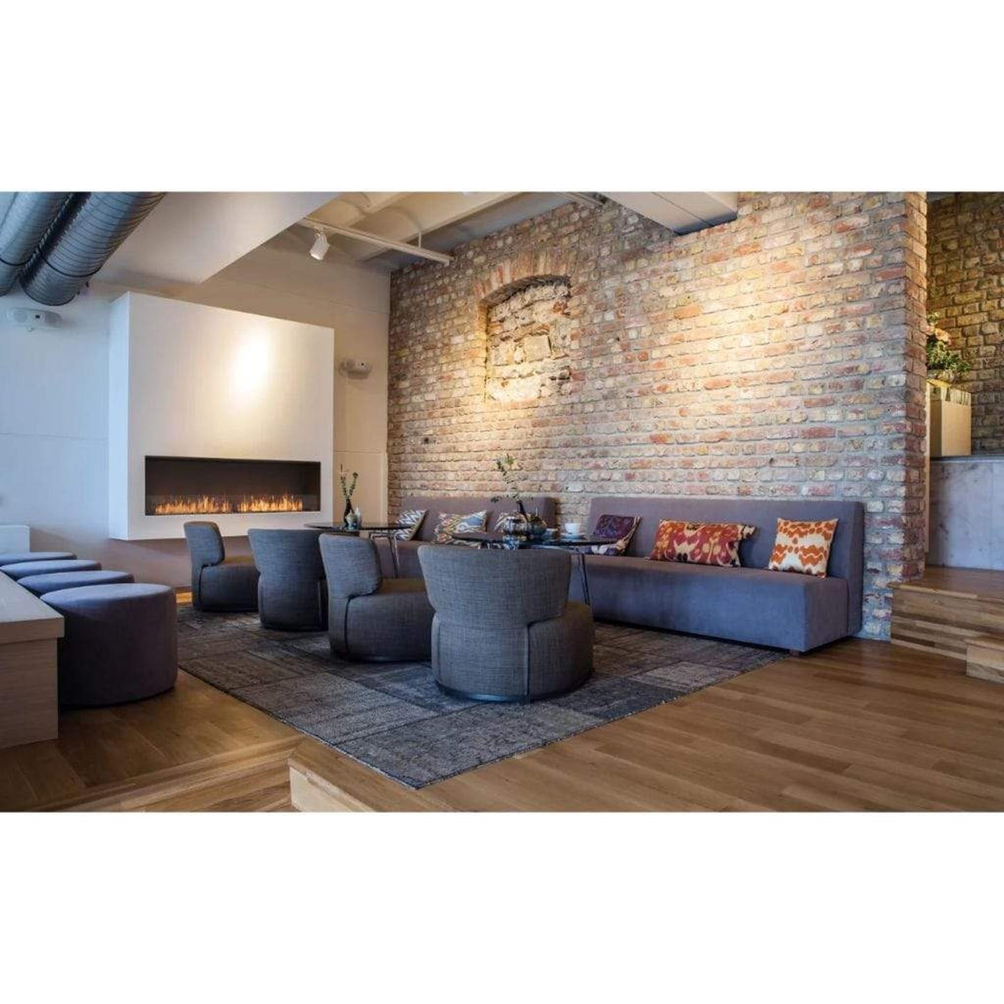 EcoSmart Fire Flex 18SS 22" Black Single Sided Ethanol Fireplace Insert with Black Burner by Mad Design Group