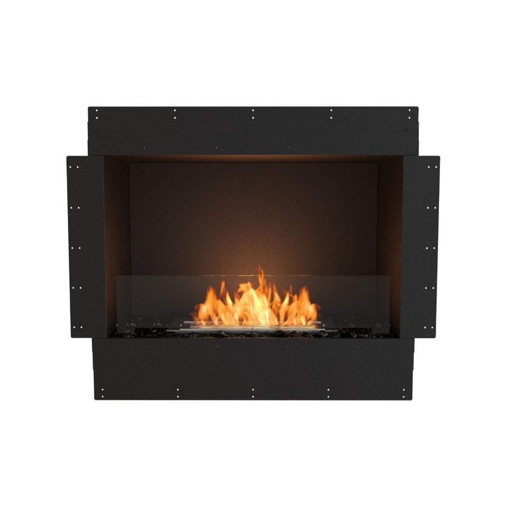 EcoSmart Fire Flex 32SS 39" Black Single Sided Ethanol Fireplace Insert with Black Burner by Mad Design Group