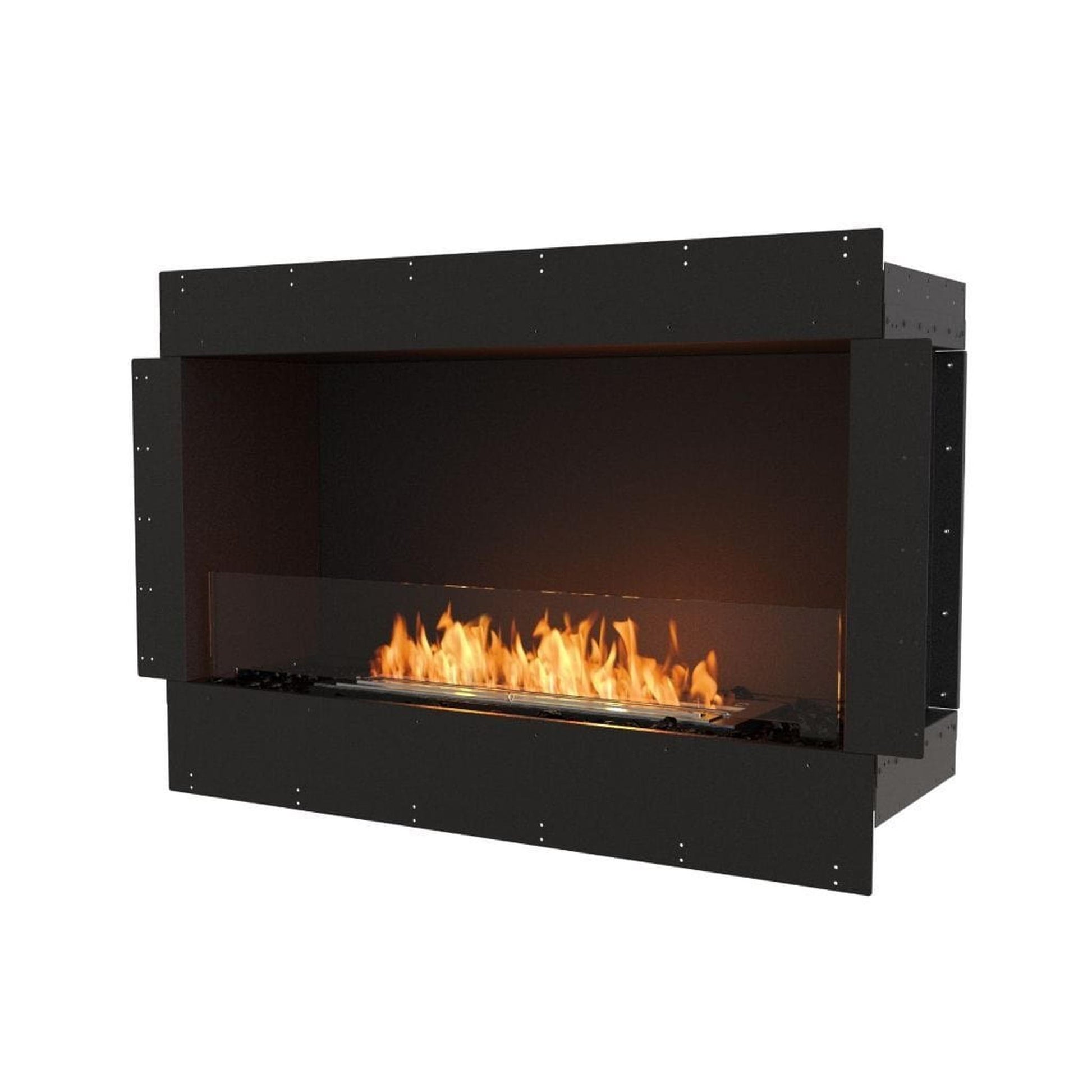 EcoSmart Fire Flex 42SS 49" Black Single Sided Ethanol Fireplace Insert with Black Burner by Mad Design Group
