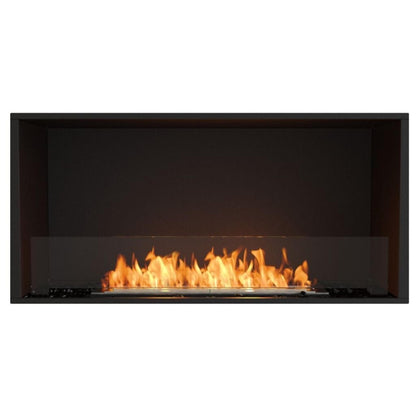 EcoSmart Fire Flex 42SS 49" Black Single Sided Ethanol Fireplace Insert with Black Burner by Mad Design Group