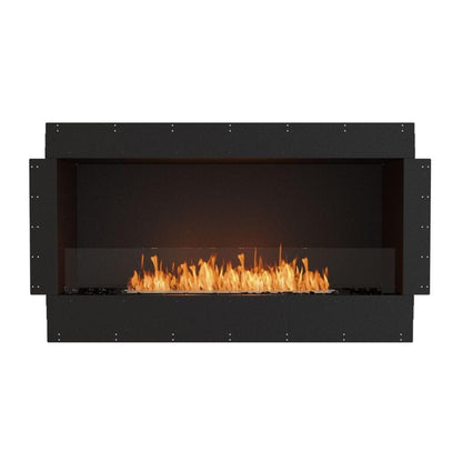 EcoSmart Fire Flex 50SS 57" Black Single Sided Ethanol Fireplace Insert with Black Burner by Mad Design Group