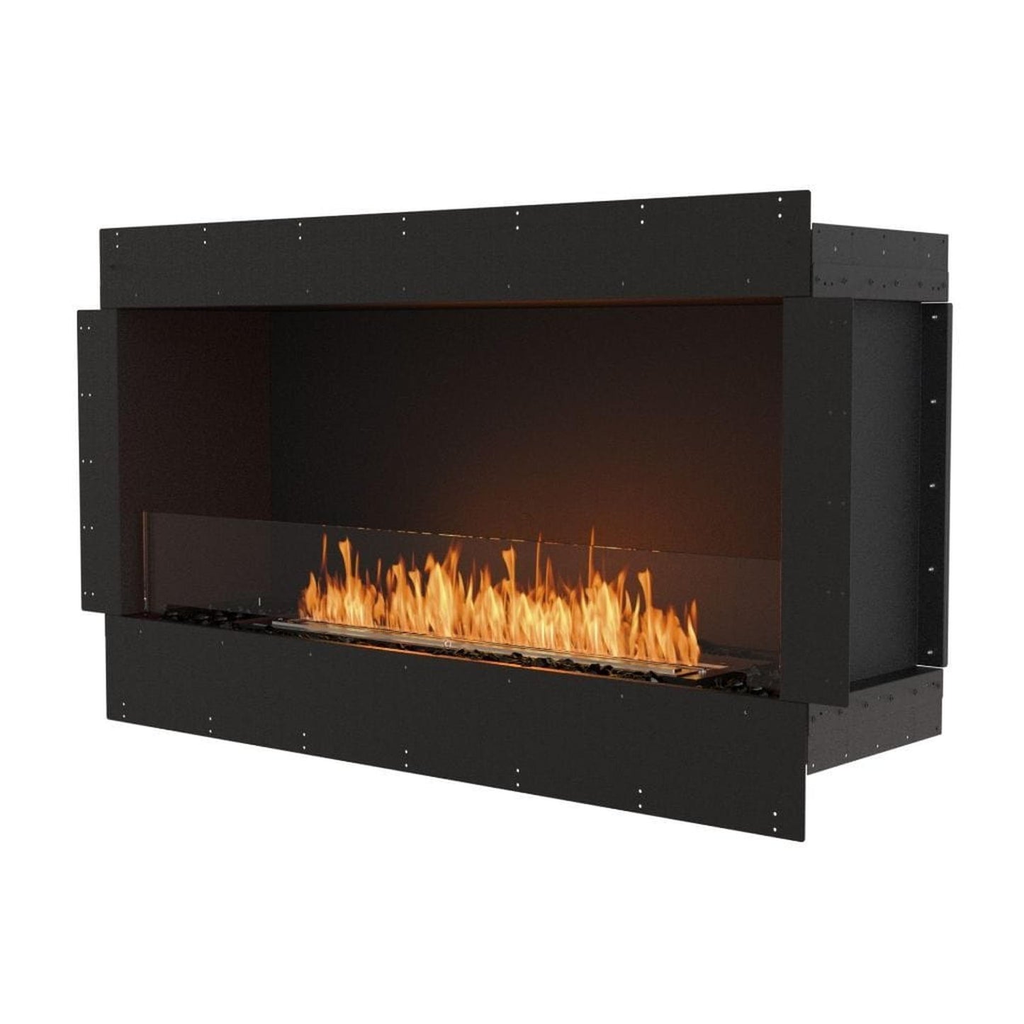 EcoSmart Fire Flex 50SS 57" Black Single Sided Ethanol Fireplace Insert with Black Burner by Mad Design Group