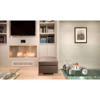 EcoSmart Fire Flex 50SS 57" Black Single Sided Ethanol Fireplace Insert with Black Burner by Mad Design Group