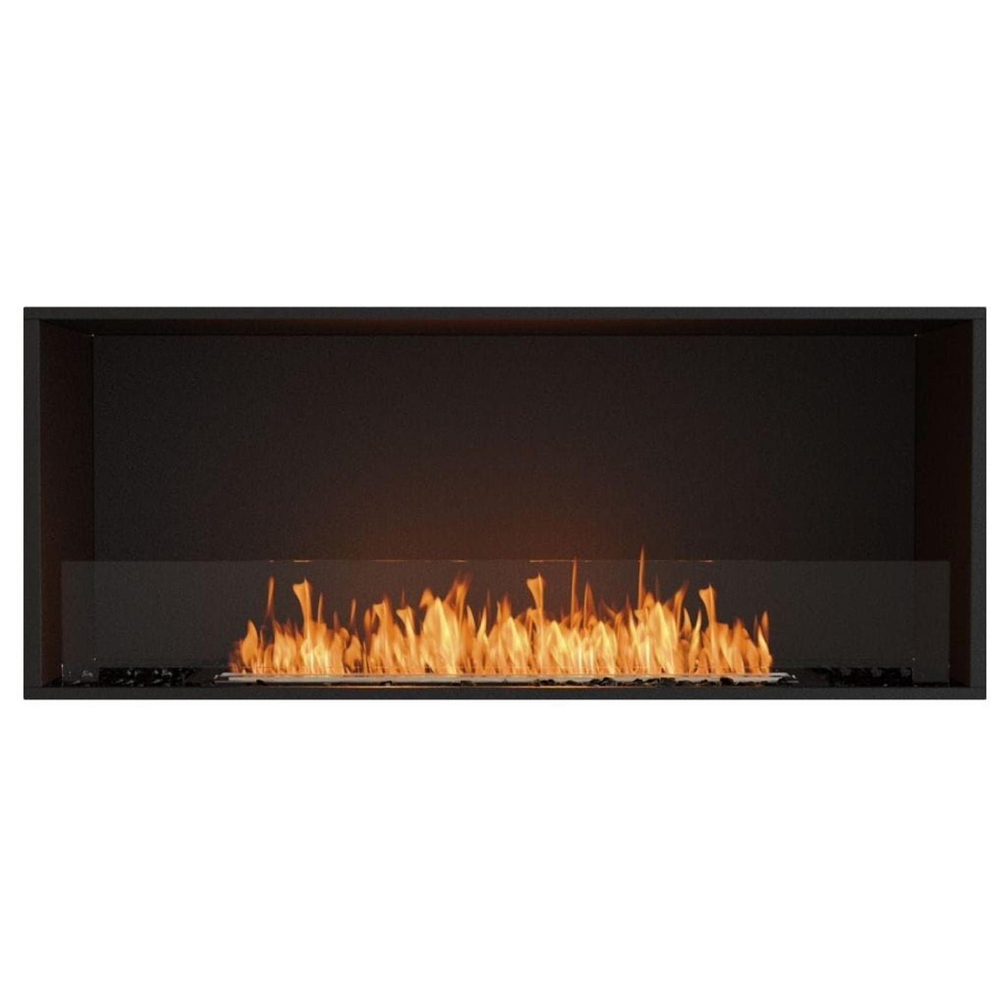 EcoSmart Fire Flex 50SS 57" Black Single Sided Ethanol Fireplace Insert with Black Burner by Mad Design Group