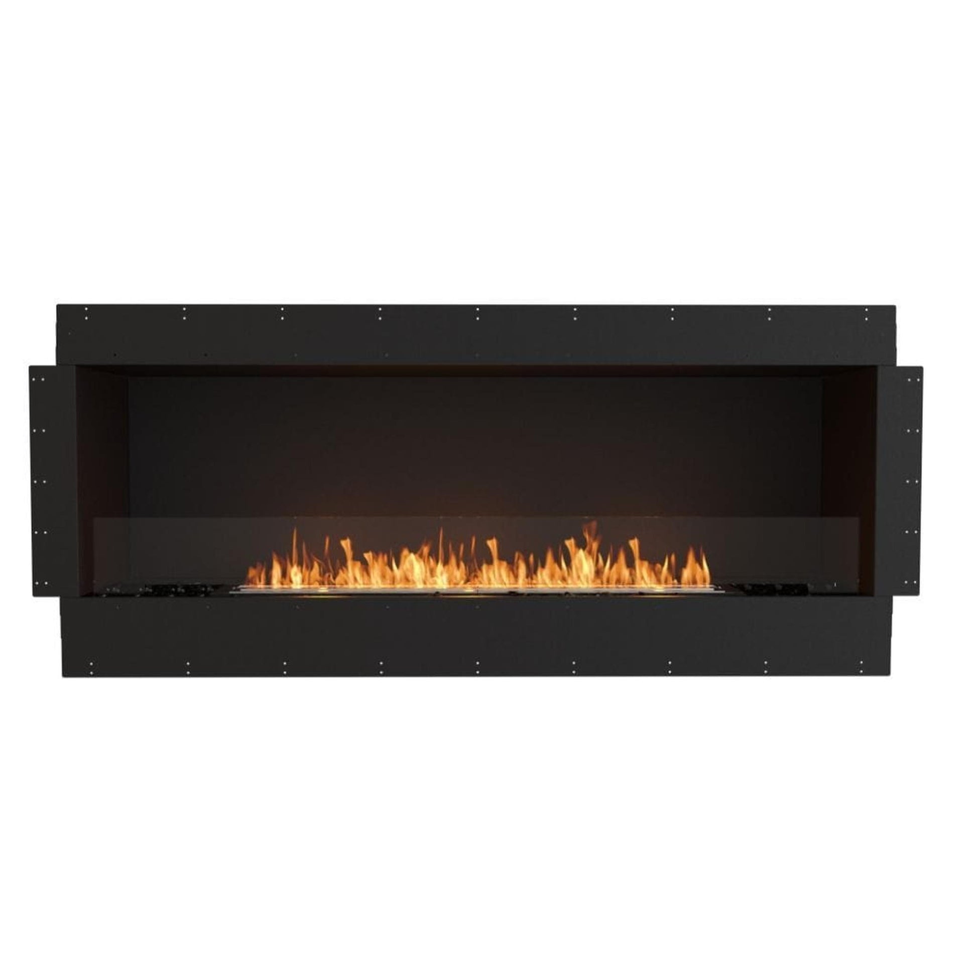 EcoSmart Fire Flex 68SS 76" Black Single Sided Ethanol Fireplace Insert with Stainless Steel Burner by Mad Design Group