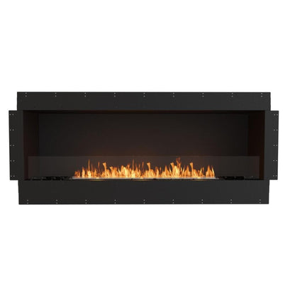 EcoSmart Fire Flex 68SS 76" Black Single Sided Ethanol Fireplace Insert with Stainless Steel Burner by Mad Design Group