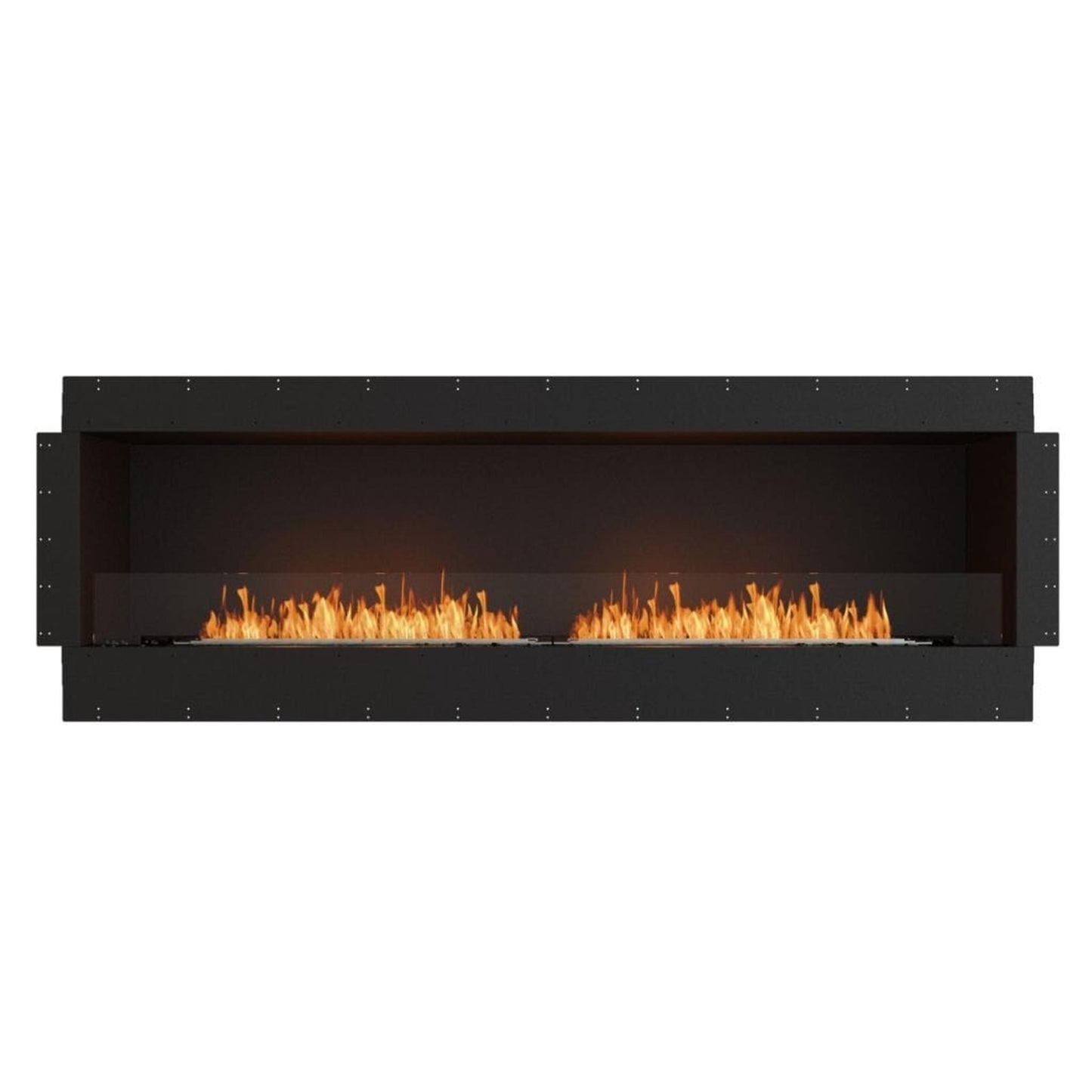 EcoSmart Fire Flex 86SS 94" Black Single Sided Ethanol Fireplace Insert with Black Burner by Mad Design Group
