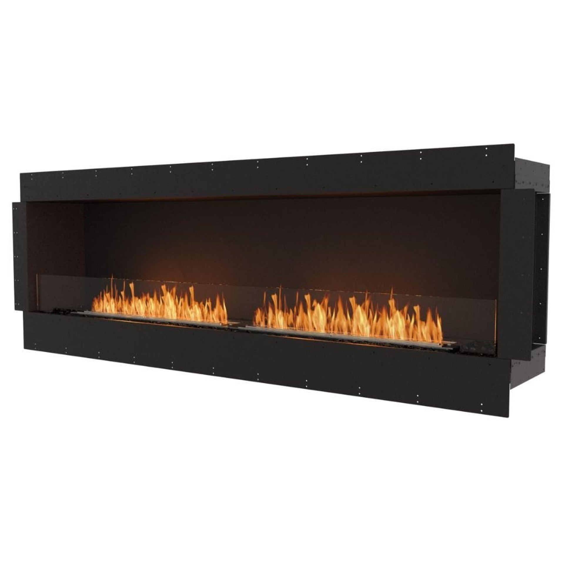 EcoSmart Fire Flex 86SS 94" Black Single Sided Ethanol Fireplace Insert with Black Burner by Mad Design Group
