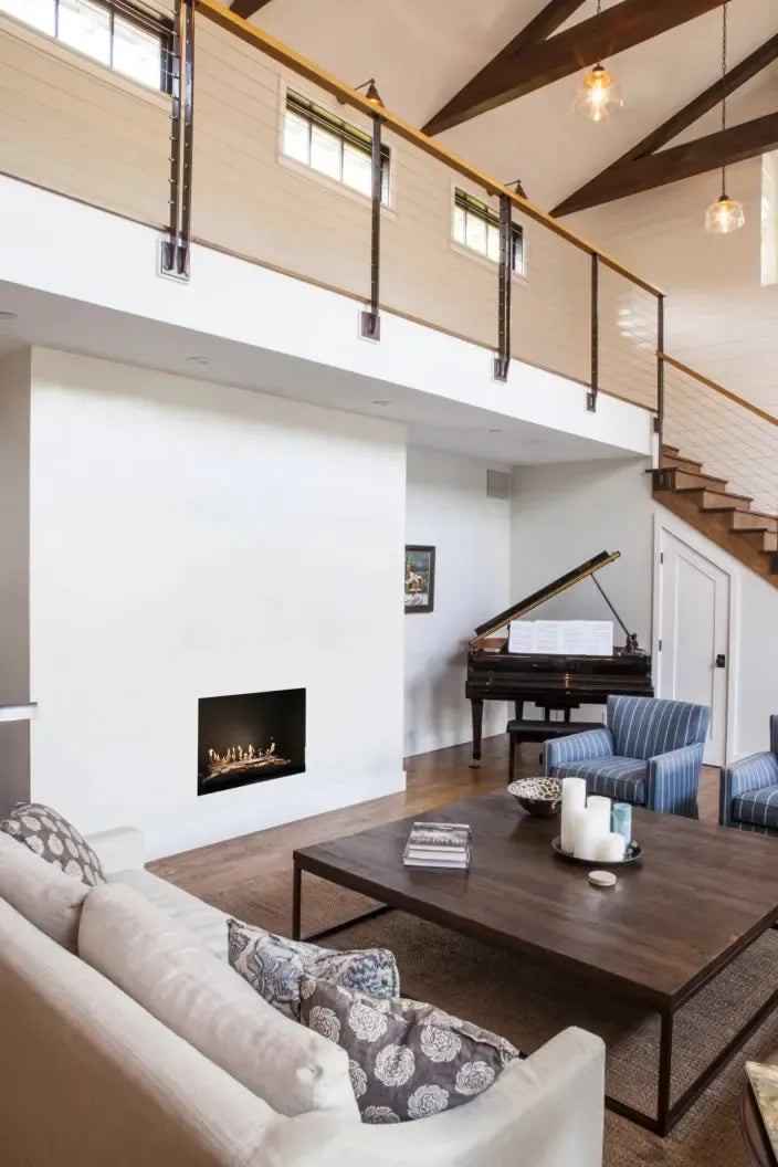 EcoSmart Fire Heritage 56SS 64" Black Fireplace Insert With Stainless Steel Ethanol Burner by Mad Design