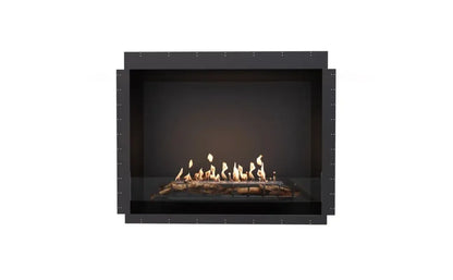 EcoSmart Fire Heritage 56SS 64" Black Fireplace Insert With Stainless Steel Ethanol Burner by Mad Design