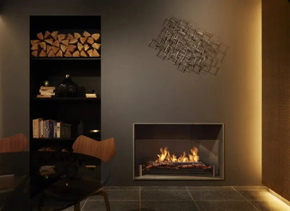 EcoSmart Fire Heritage Grate 49" Ethanol Fireplace Insert with Black Burner by Mad Design