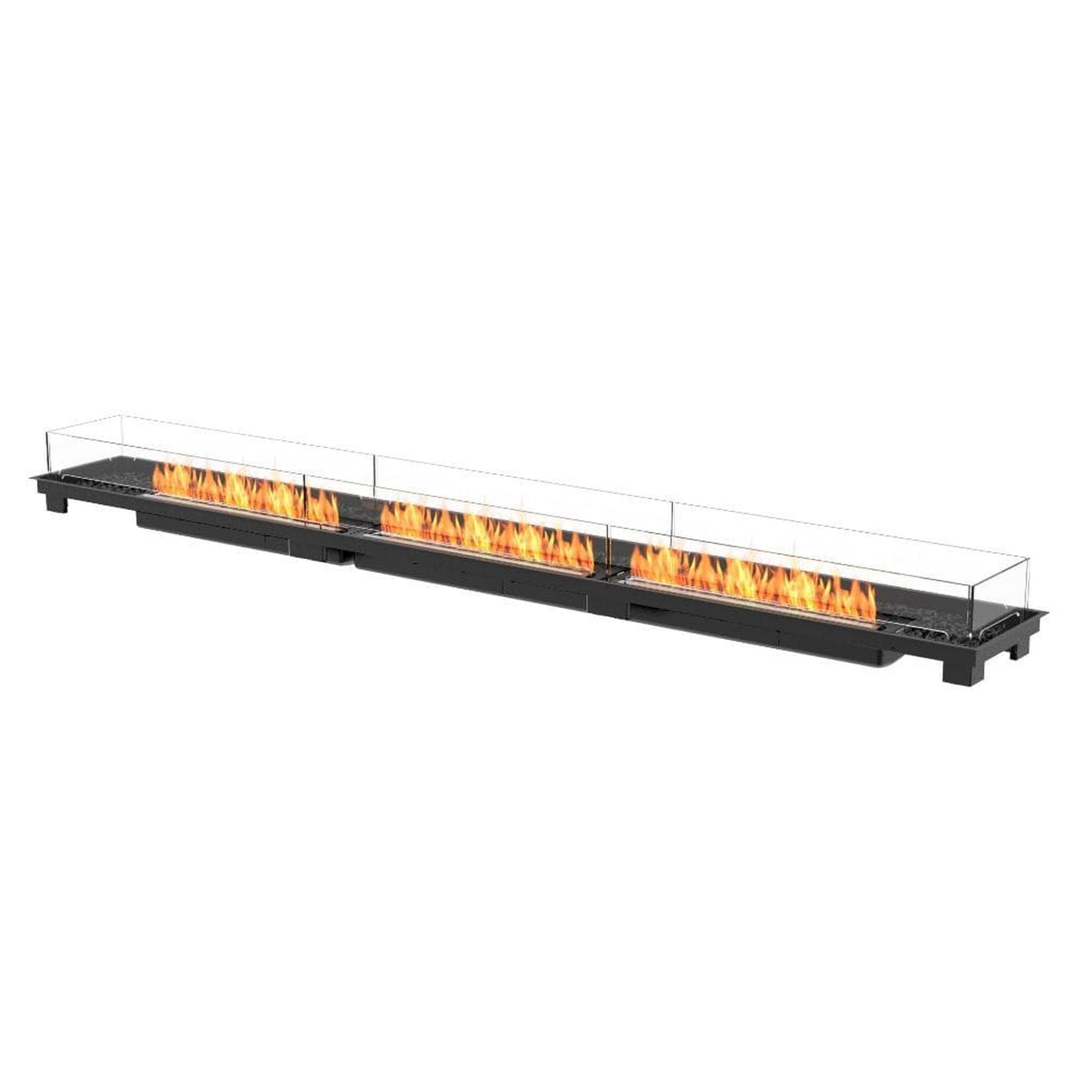 EcoSmart Fire Linear 130 133" Black Outdoor Fire Pit Kit with Black Ethanol Burner by Mad Design Group