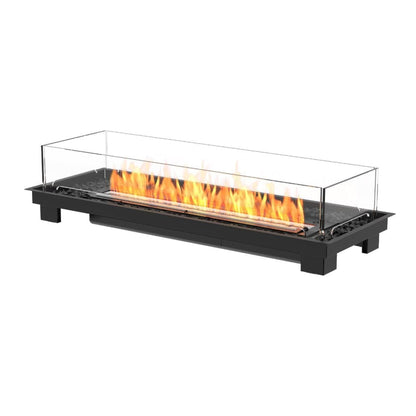 EcoSmart Fire Linear 50 47" Black Outdoor Fire Pit Kit with Black Ethanol Burner by Mad Design Group