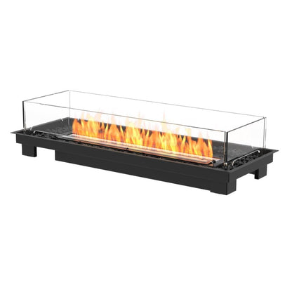 EcoSmart Fire Linear 50 47" Black Outdoor Fire Pit Kit with Black Ethanol Burner by Mad Design Group