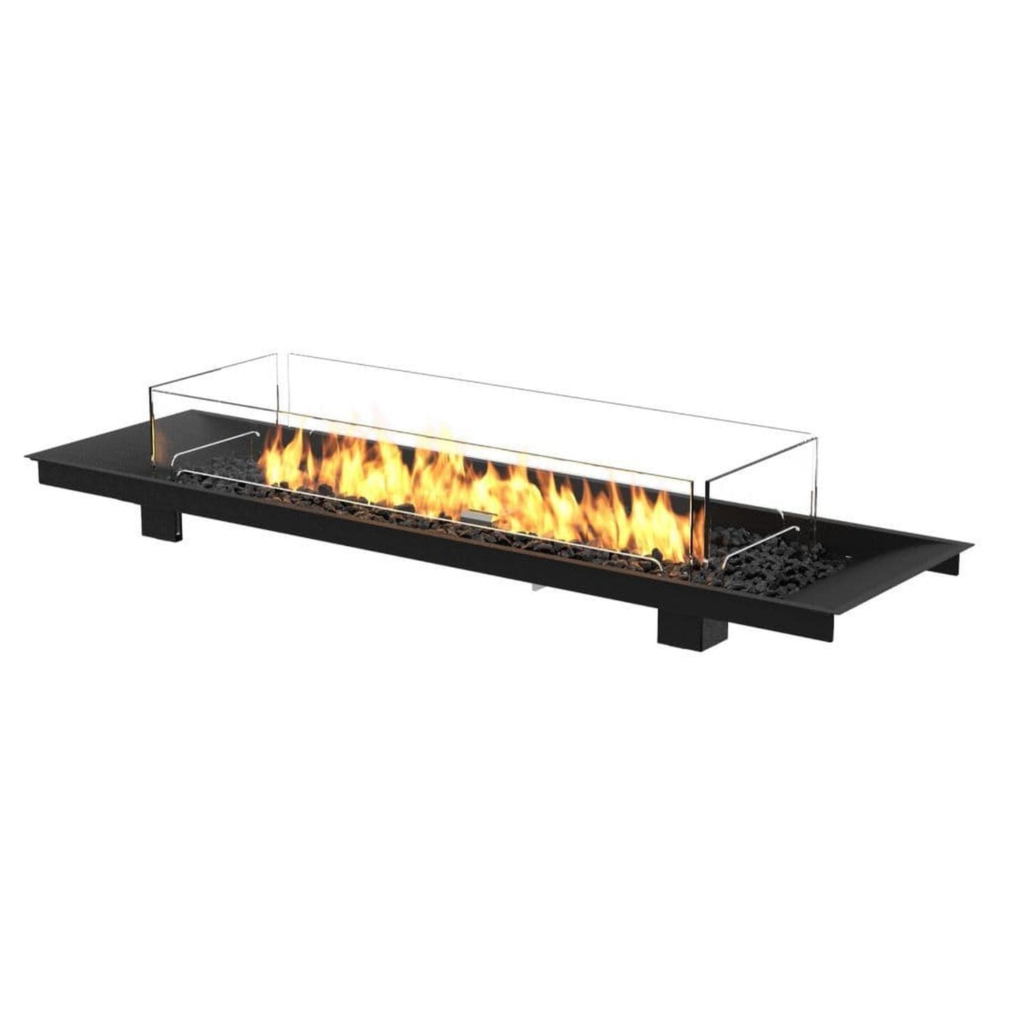 EcoSmart Fire Linear 65 64" Black Outdoor Fire Pit Kit with Gas LP/NG Burner by Mad Design Group