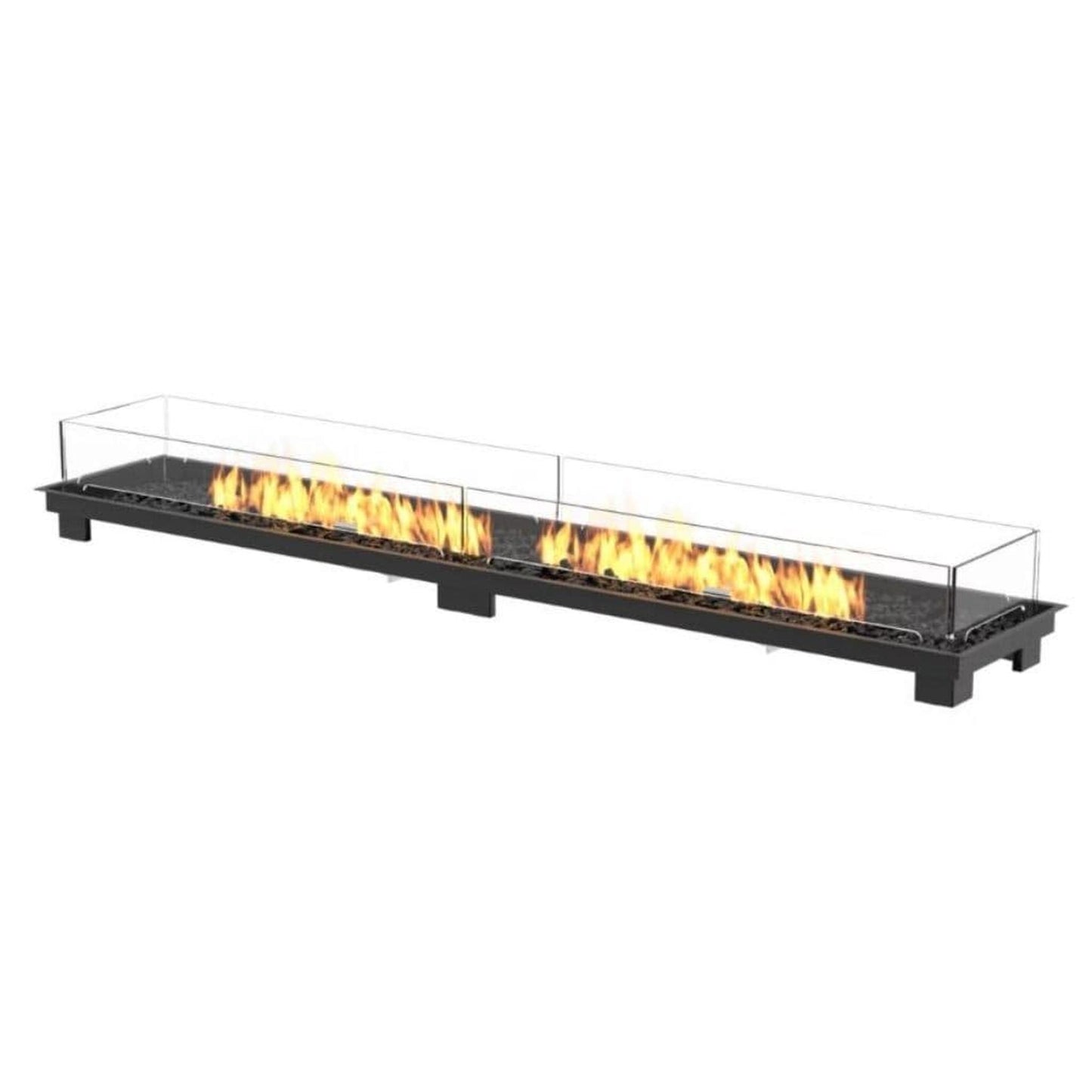 EcoSmart Fire Linear 90 90" Black Outdoor Fire Pit Kit with Gas LP/NG Burner by Mad Design Group