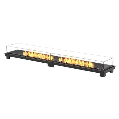 EcoSmart Fire Linear 90 90" Black Outdoor Fire Pit Kit with Gas LP/NG Burner by Mad Design Group