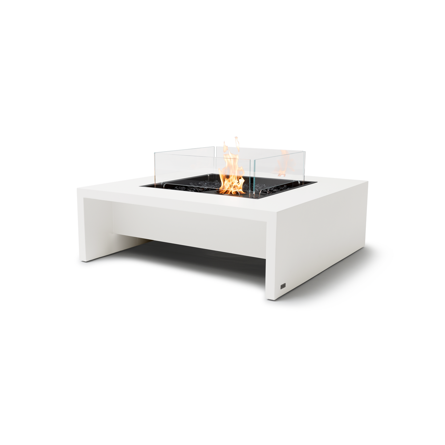 EcoSmart Fire Mojito 40" Bone Freestanding Indoor Fire Table with Black Burner by MAD Design Group