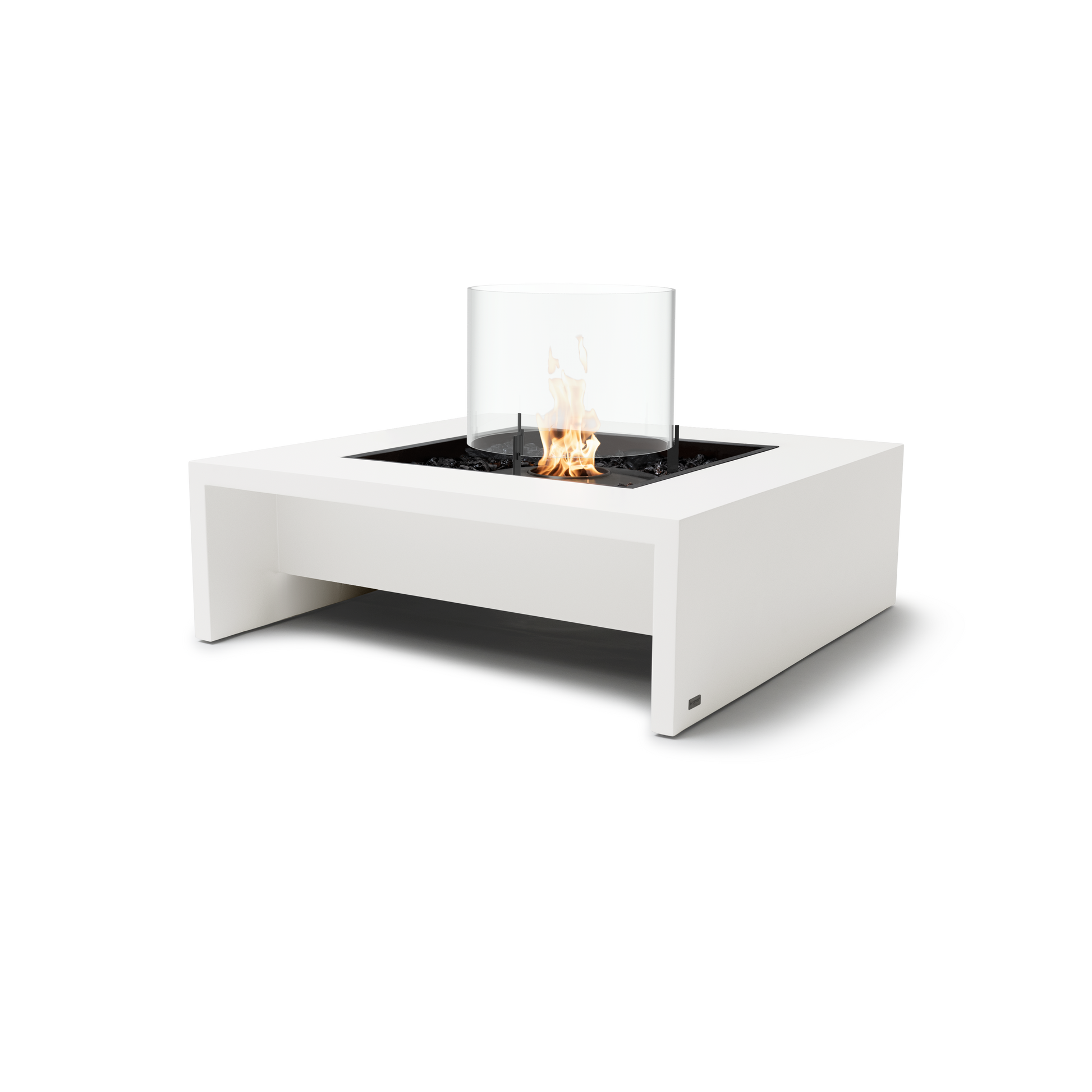 EcoSmart Fire Mojito 40" Bone Freestanding Outdoor Fire Table with Black Burner by MAD Design Group