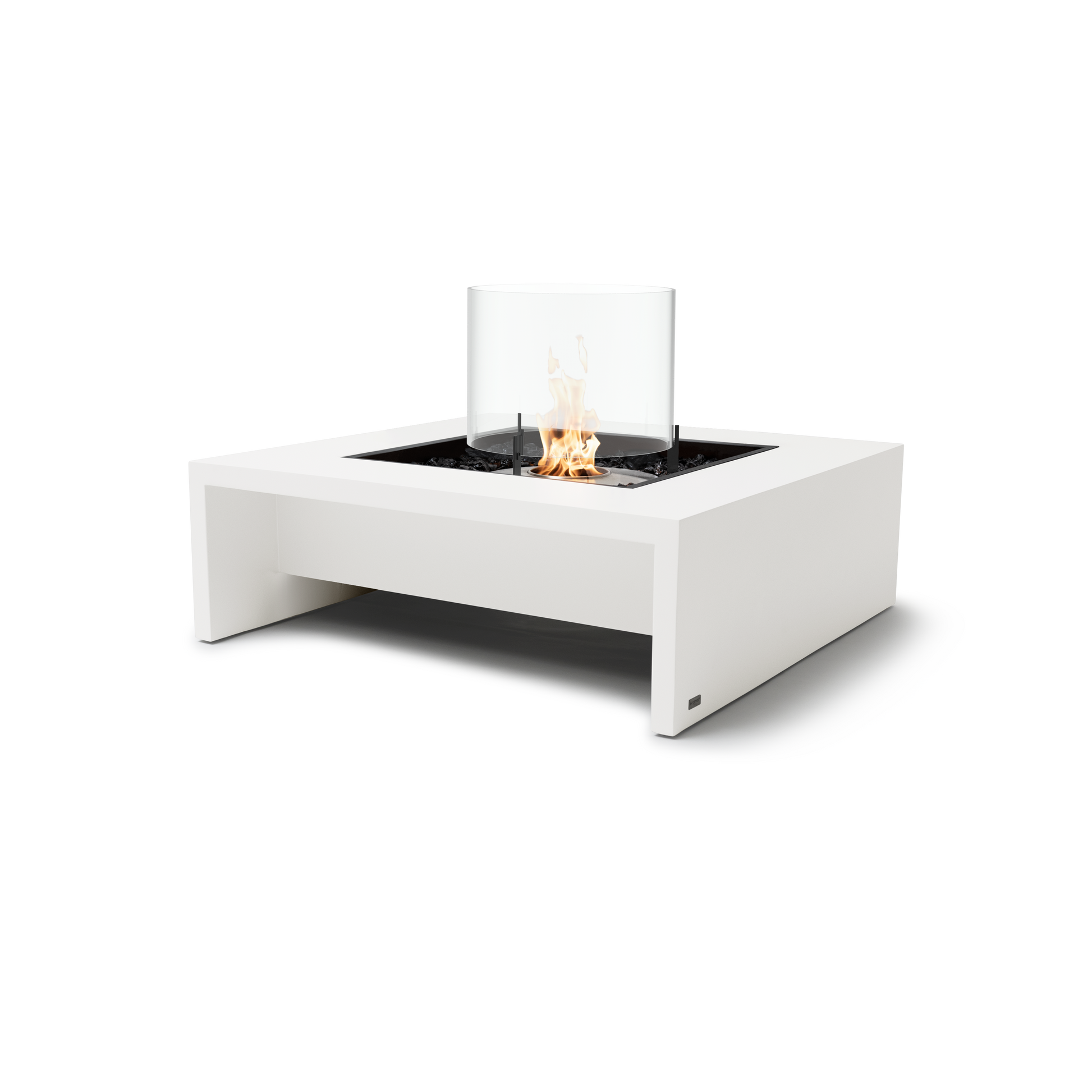 EcoSmart Fire Mojito 40" Bone Freestanding Outdoor Fire Table with Stainless Steel Burner by MAD Design Group