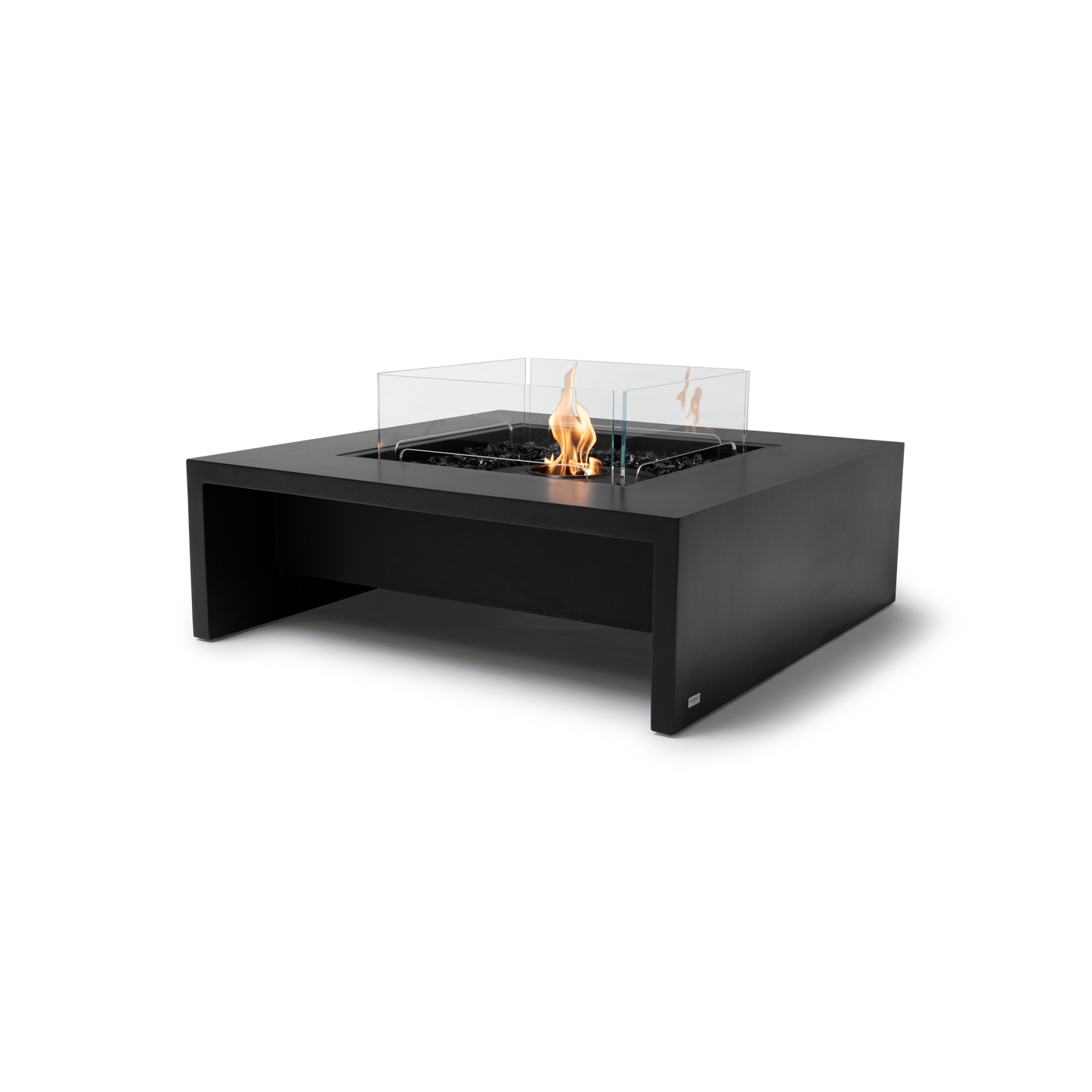 EcoSmart Fire Mojito 40" Graphite Freestanding Indoor Fire Table with Black Burner by MAD Design Group
