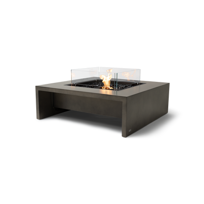 EcoSmart Fire Mojito 40" Natural Freestanding Indoor Fire Table with Black Burner by MAD Design Group