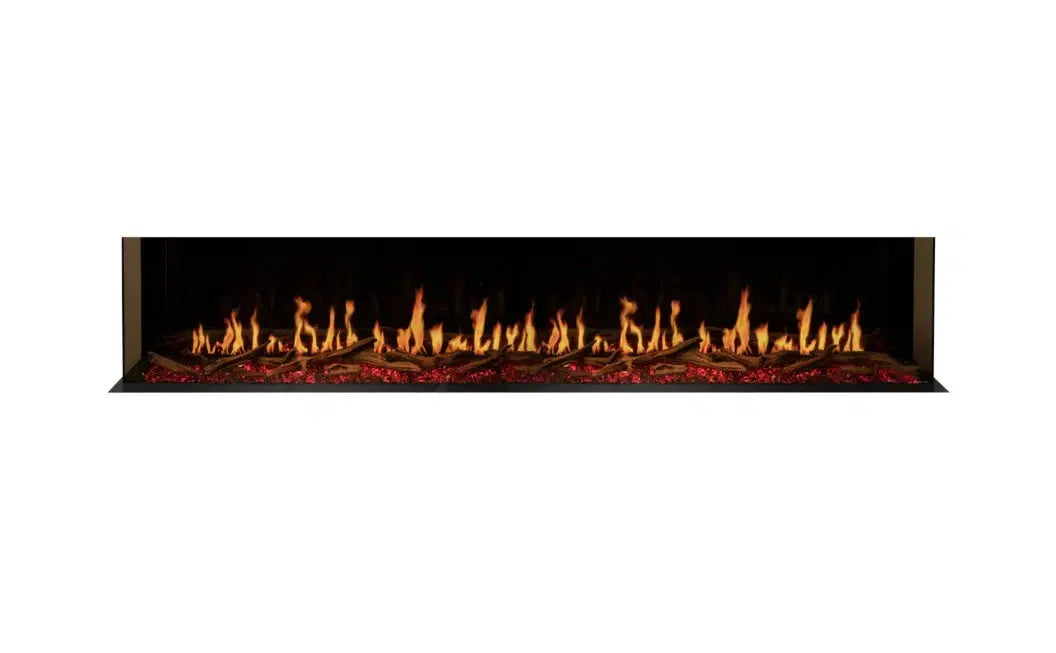 EcoSmart Fire Motion 100" Black Bay Electric Fireplace by MAD Design Group
