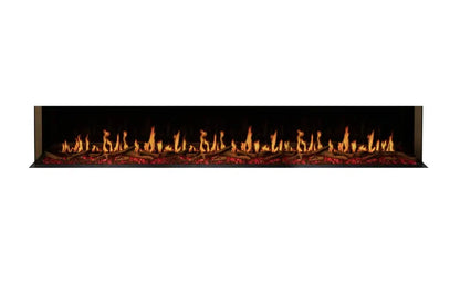 EcoSmart Fire Motion 120" Black Left Corner Electric Fireplace by MAD Design Group