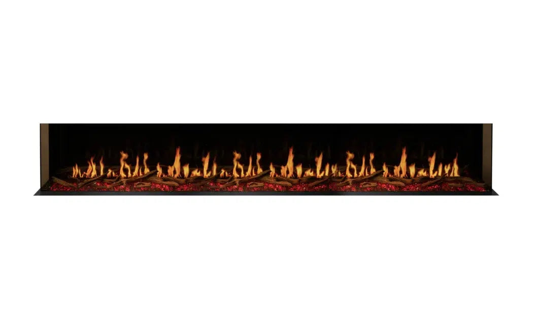 EcoSmart Fire Motion 120" Black Single Sided Electric Fireplace by MAD Design Group