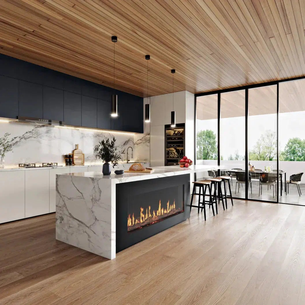 EcoSmart Fire Motion 60" Black Left Corner Electric Fireplace by MAD Design Group