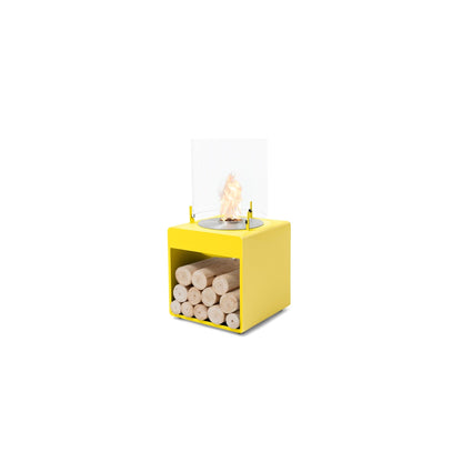 EcoSmart Fire POP 3L 27" Yellow Freestanding Designer Fireplace with Stainless Steel Burner by MAD Design Group