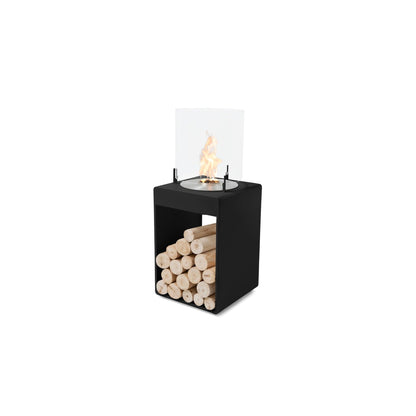 EcoSmart Fire POP 3T 33" Black Freestanding Designer Fireplace with Stainless Steel Burner by MAD Design Group