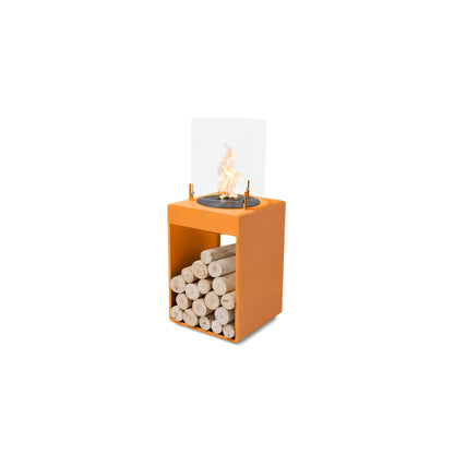 EcoSmart Fire POP 3T 33" Orange Freestanding Designer Fireplace with Black Burner by MAD Design Group