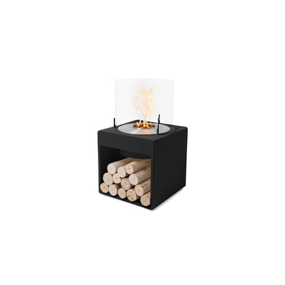 EcoSmart Fire POP 8L 31" Black Freestanding Designer Fireplace with Stainless Steel Burner by MAD Design Group