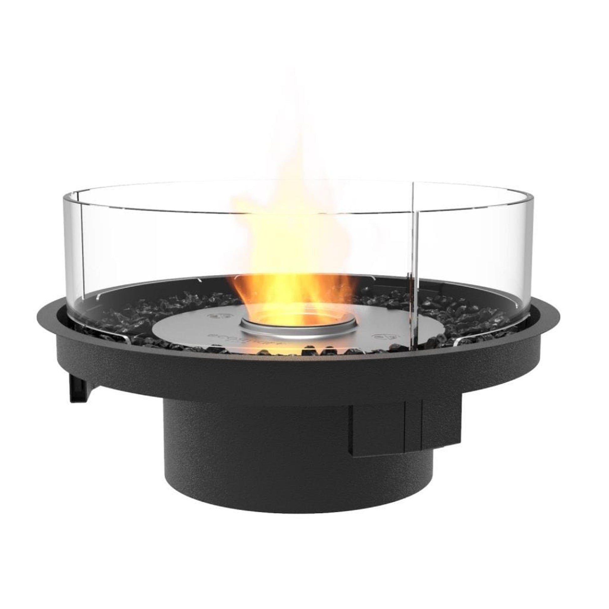 EcoSmart Fire Round 20 24" Black Outdoor Fire Pit Kit with Black Ethanol Burner by Mad Design Group