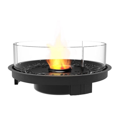 EcoSmart Fire Round 20 24" Black Outdoor Fire Pit Kit with Black Ethanol Burner by Mad Design Group