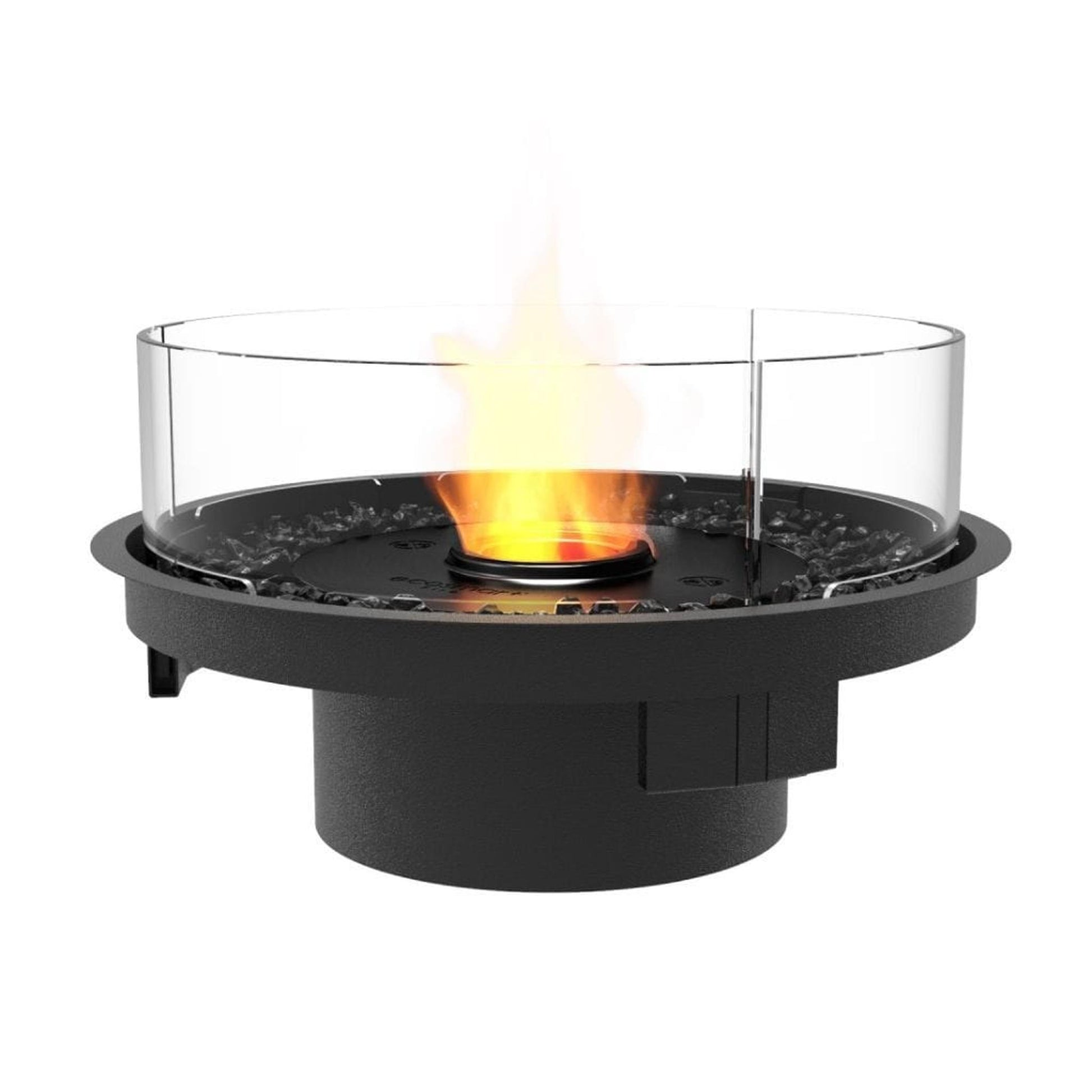 EcoSmart Fire Round 20 24" Black Outdoor Fire Pit Kit with Black Ethanol Burner by Mad Design Group