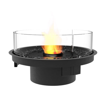 EcoSmart Fire Round 20 24" Black Outdoor Fire Pit Kit with Black Ethanol Burner by Mad Design Group