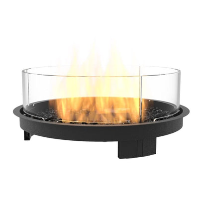 EcoSmart Fire Round 20 24" Black Outdoor Fire Pit Kit with Gas LP/NG Burner by Mad Design Group
